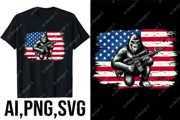 Bigfoot 4th of July Sublimation Graphics