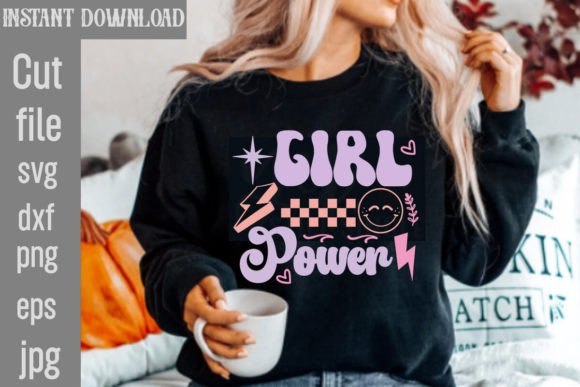Girl Power SVG Retro