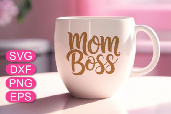 Mom Boss SVG Lettering, Graphics & T-Shirt Designs