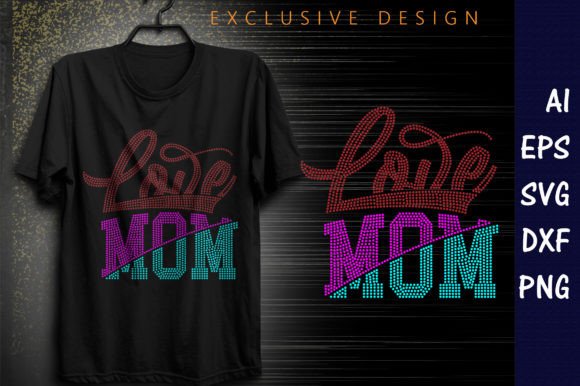 Mom Rhinestone Design Graphics