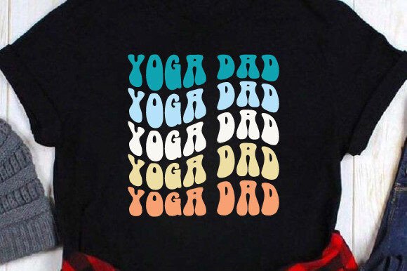 Retro Yoga Dad SVG PNG Sublimation Graphics