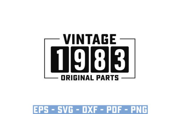 Vintage 1983 Original Parts Funny Svg