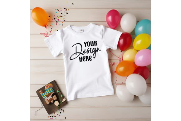 White Toddler T-shirt Mockup: Graphics for Baby Projects